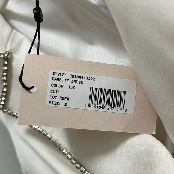 Cinq A Sept White Mini Dress with Studded Collar - Picture 2 of 2